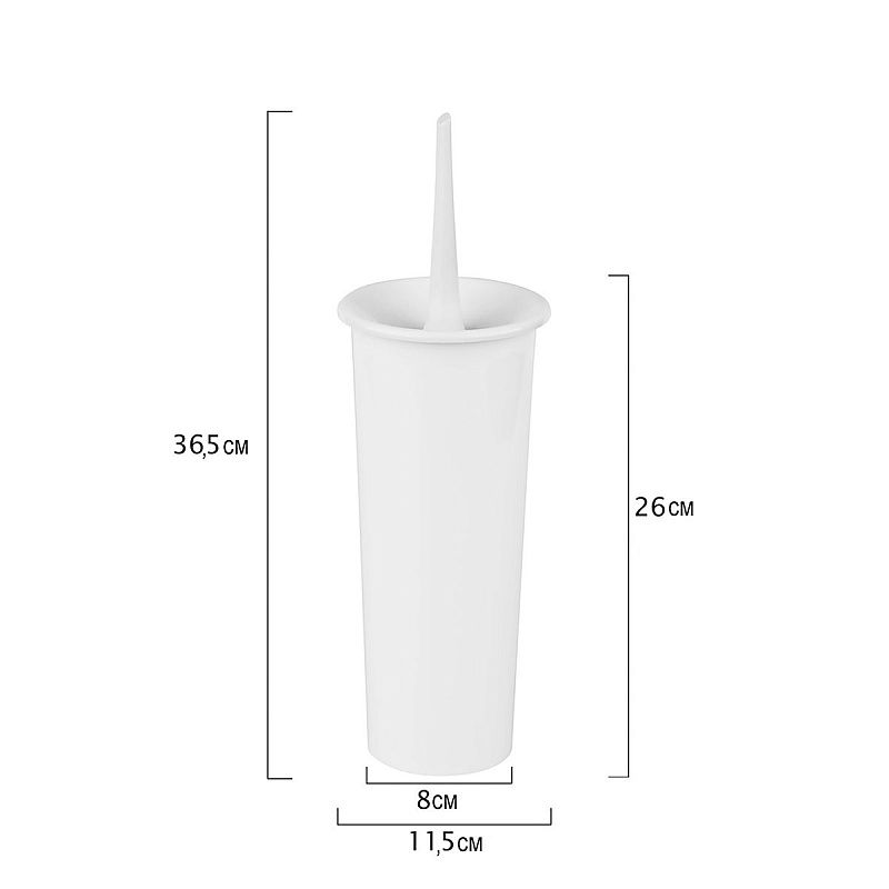 Ерш для унитаза OfficeClean, с подставкой (высокий стан), пластик, белый