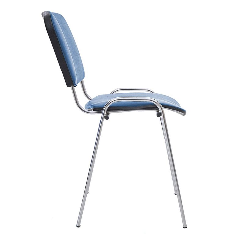 Стул Helmi HL-F01 "Изо", каркас хром, обивка кожзам синий