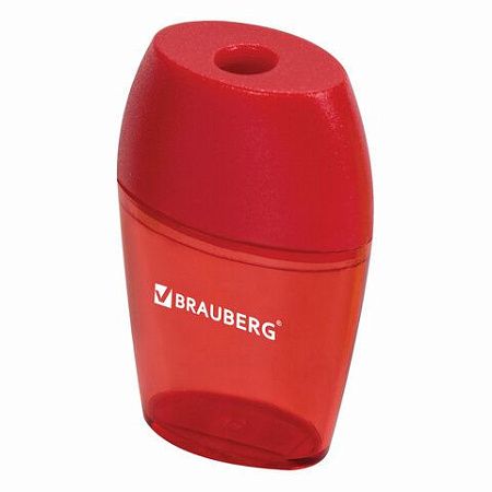 Точилка BRAUBERG "Diamond", с контейнером, овальная, в дисплее, ассорти, 222491 