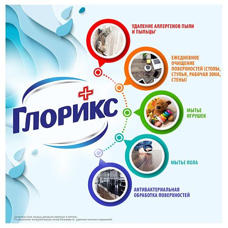 Средство для мытья полов Glorix "Лимонная энергия", 1л 