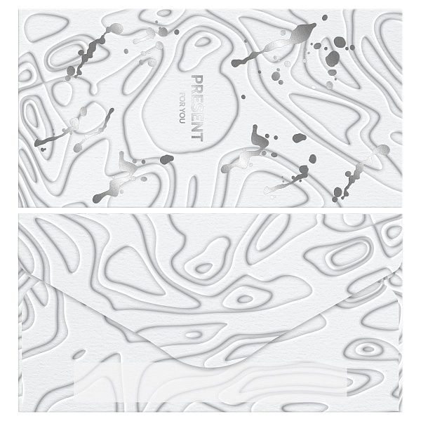 Конверт для денег MESHU "Drops" 85*164мм, матовая ламинация, фольга