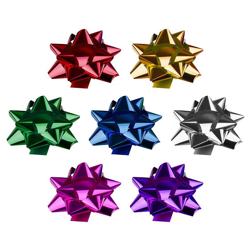 Набор бантов декоративных, MESHU, 50шт, 4,3см, звезда, ассорти