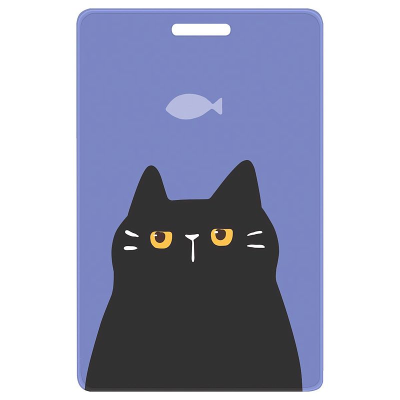 Обложка-карман для карт и пропусков OfficeSpace "Котики", 95*65мм, ПВХ, ассорти 