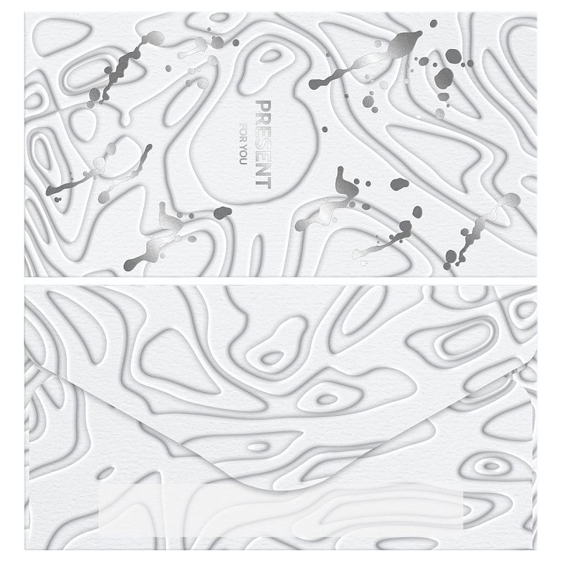 Конверт для денег MESHU "Drops" 85*164мм, матовая ламинация, фольга