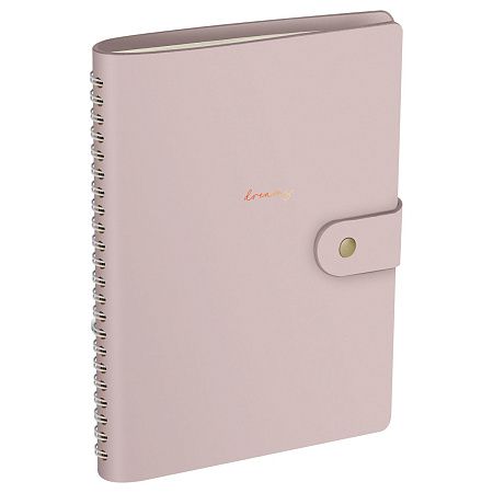 Записная книжка А5 96л. ЛАЙТ, кожзам, скрытый гребень, Greenwich Line "Pastel. Pink", блок в линию