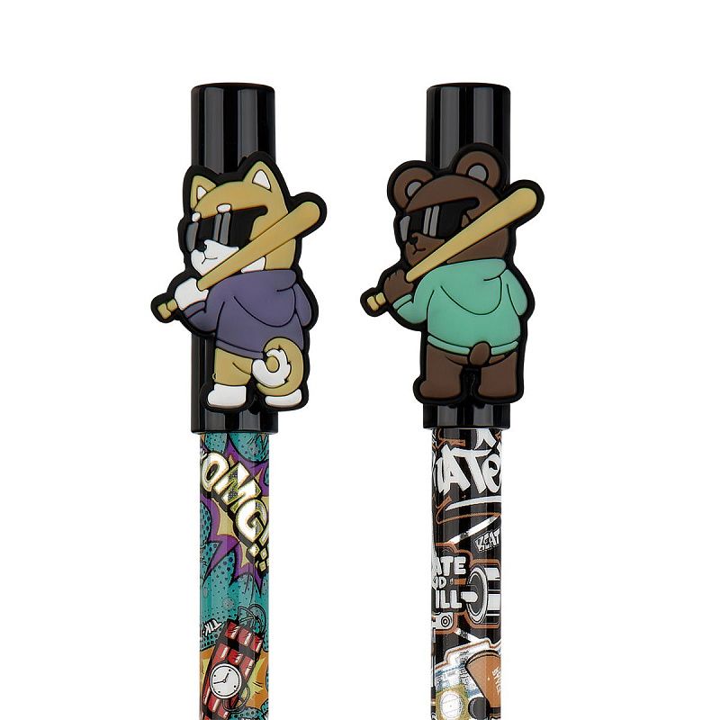 Ручка шариковая MESHU "Cheeky Friends" синяя, 0,7мм, корпус ассорти 