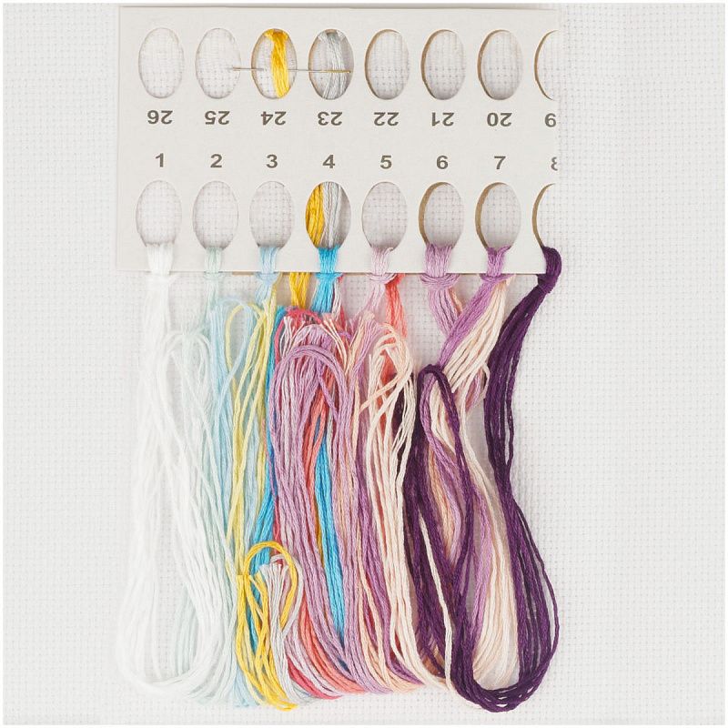 Набор для вышивания крестиком ТРИ СОВЫ "Единорог", 8*13см, пакет с европодвесом