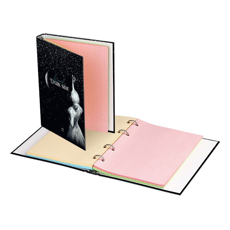 Тетрадь на кольцах А5, 200л., BG "Dark miracle", 4 цвет. блок, глянцевая ламинация