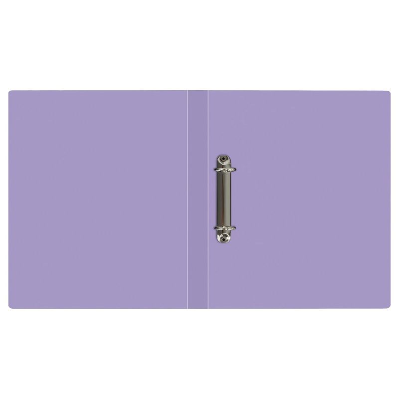 Папка на 2 кольцах СТАММ А4, 25мм, 500мкм, пластик, пастель, фиолетовая 