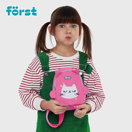 Рюкзак Först F-Kids "Mini Kitten" 21*14*7,5см, 1 отделение, уплотненная спинка 