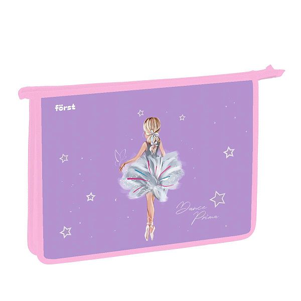 Папка для тетрадей 1 отделение, А4 Först "Dance Dream" , 340*245*40 мм, пластик, на молнии