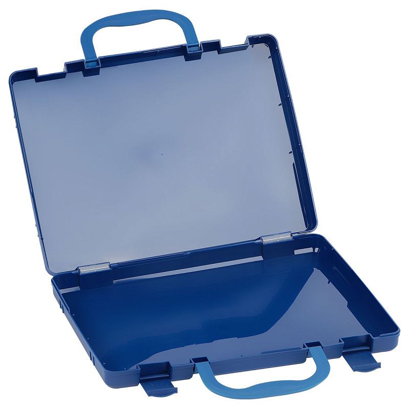 Портфель-кейс 1 отделение СТАММ, А4, 275*375*57мм, на защелках, синий 