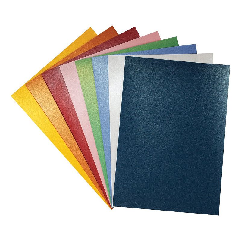 Цветная бумага А4, Мульти-Пульти, 8л., 8цв., перламутровая, в папке, "Енот в космосе"