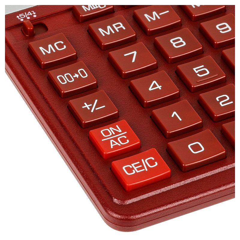 Калькулятор настольный Eleven SDC-888X-RD, 12 разрядов, двойное питание, 158*203*31мм, красный