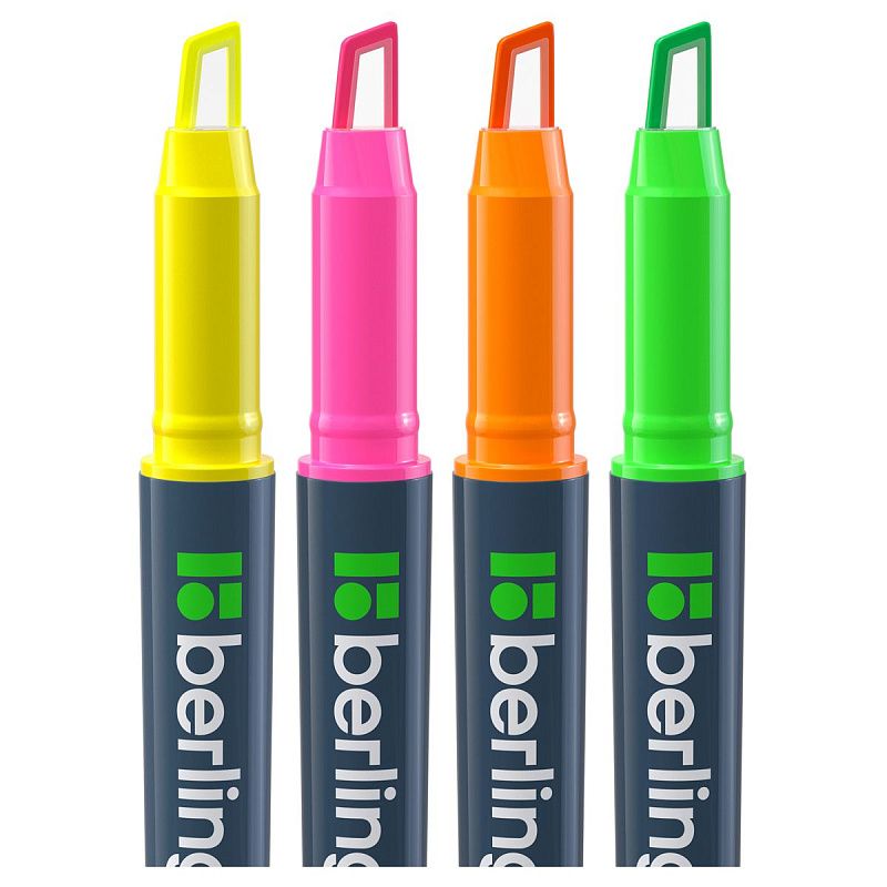 Набор текстовыделителей Berlingo "Textline HL450" 04цв., 0,5-4мм, европодвес 