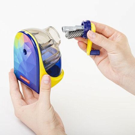 Точилка механическая BRAUBERG "MULTICOLOR", корпус с печатью, 228489 