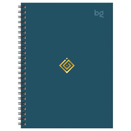 Записная книжка А6 120л., на гребне BG "Моноколор. Классика", матовая ламинация, тиснение фольгой, твердая обложка