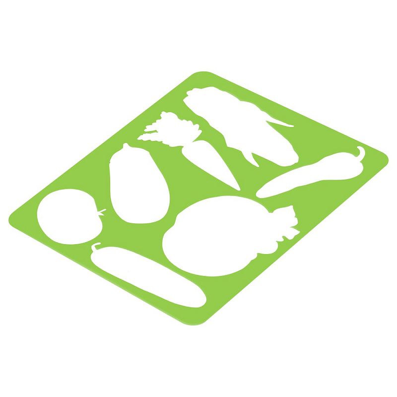 Трафарет-раскраска контурный, СТАММ "Овощи", пакет, европодвес