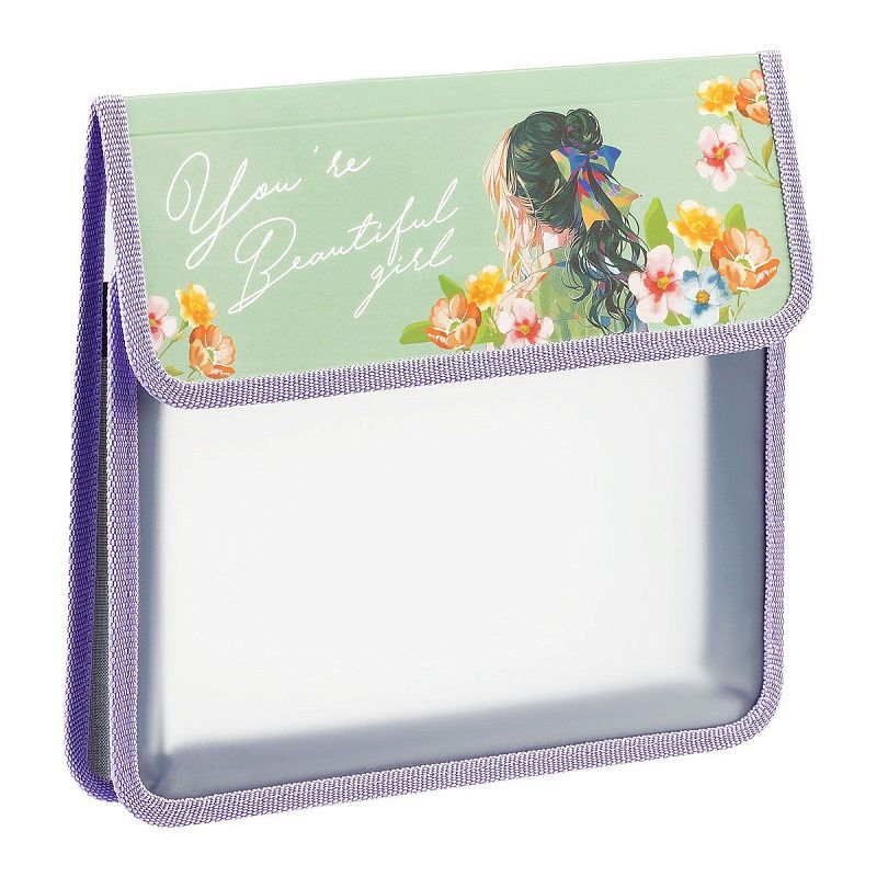 Папка для тетрадей 1 отделение, ArtSpace "Beautiful Girl", А5, пластик, на липучке