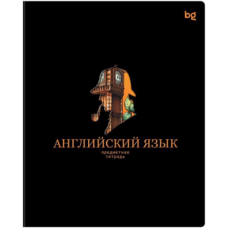 Тетрадь предметная 48л. BG "Информационное поле" - Английский язык, soft-touch ламинация, выб. лак