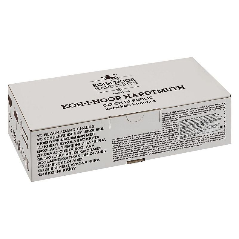 Мелки белые Koh-I-Noor, 100шт., квадратные, картонная коробка