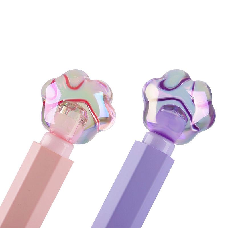 Ручка шариковая MESHU "Glossy Paw" синяя, 0,7мм, корпус ассорти 