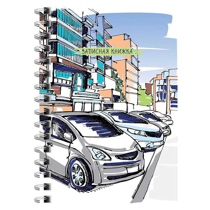 Записная книжка А6 120л. на гребне BG "Новый офис"