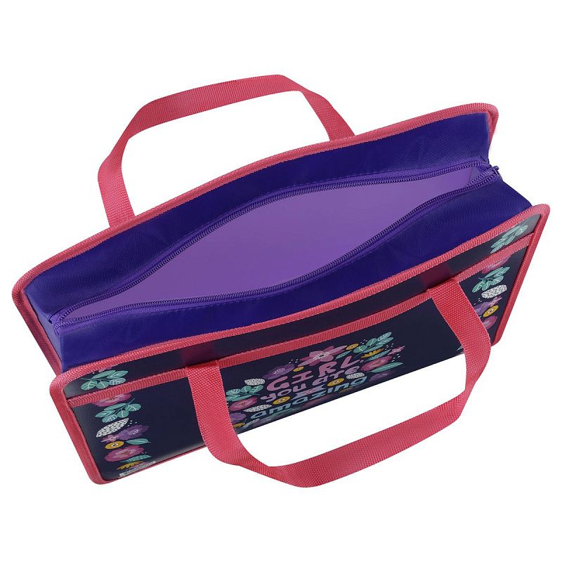 Папка с ручками А4 ArtSpace "Amazing", пластик, на молнии, 75мм 