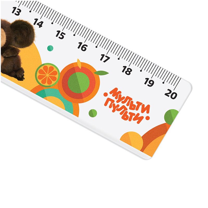 Линейка 20см Мульти-Пульти "Чебурашка", с принтом 