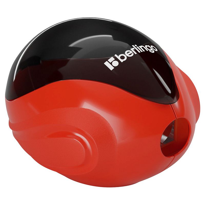 Точилка пластиковая Berlingo "Round" 1 отверстие, контейнер, ассорти, дисплей 