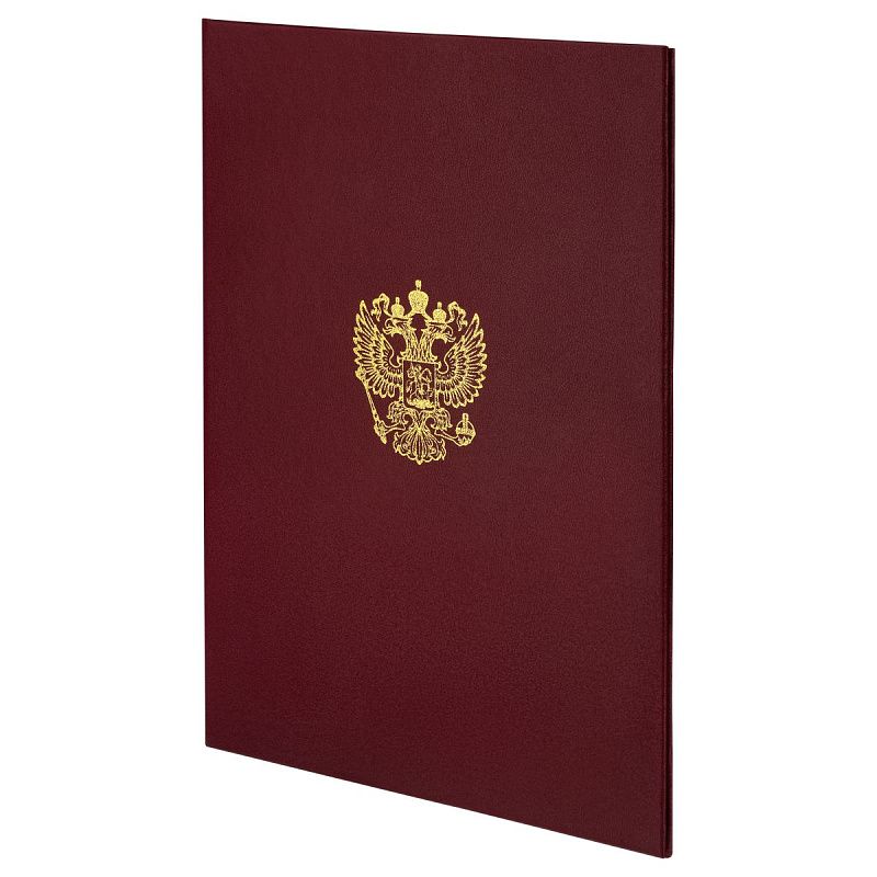 Папка адресная с российским орлом OfficeSpace, А4, бумвинил, бордовый, инд. упаковка
