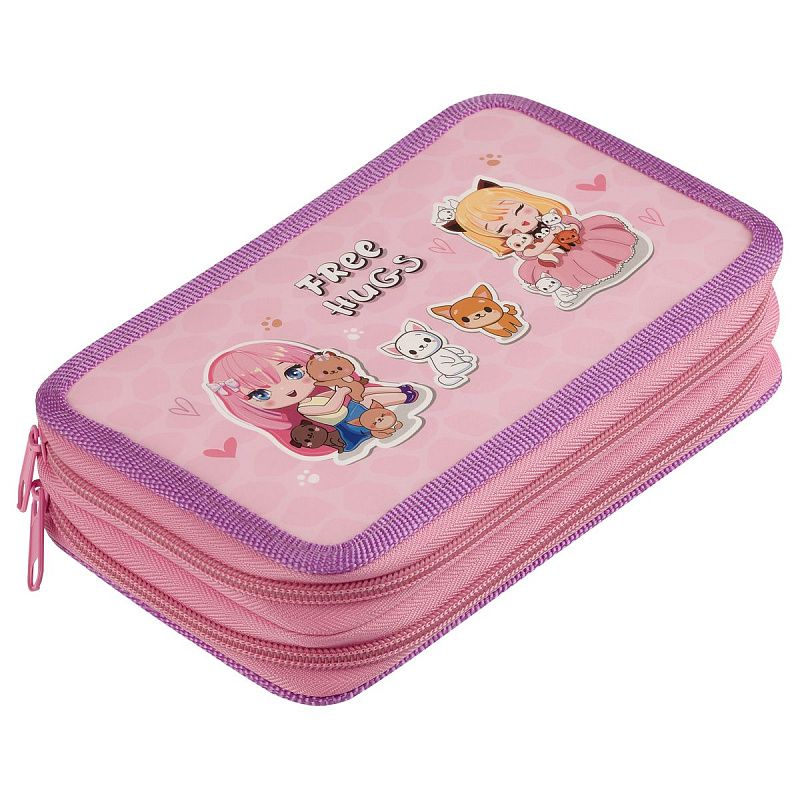 Пенал 2 отделения, 190*110 ArtSpace "Free hugs", ламинированный картон 