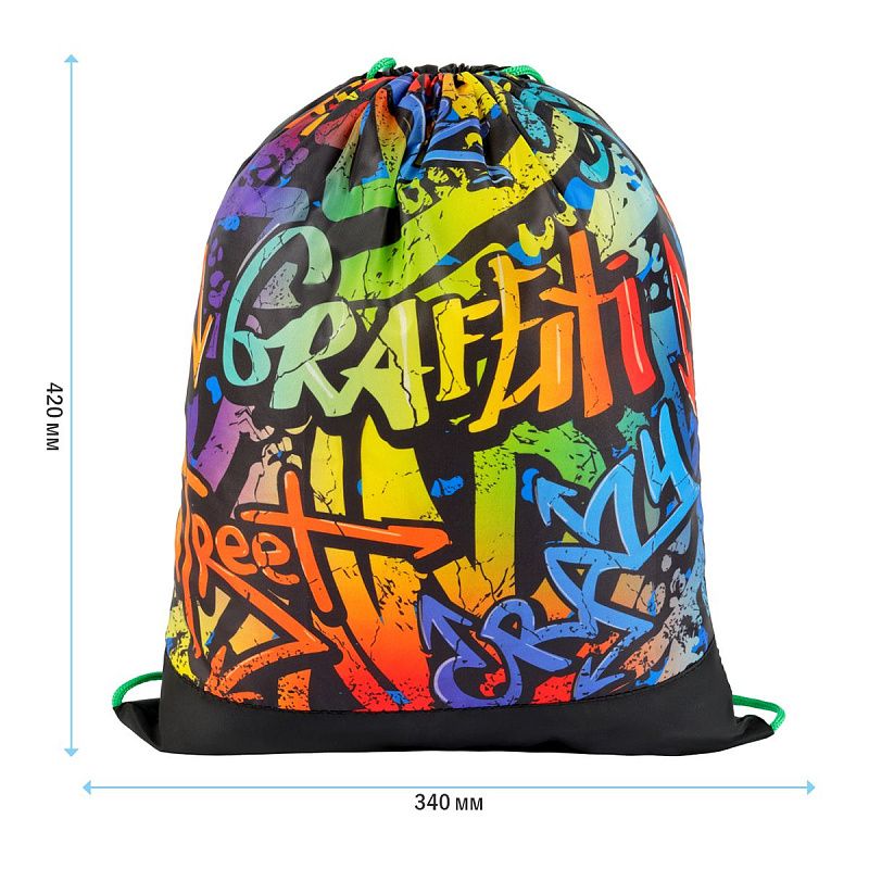 Мешок для обуви 1 отделение ArtSpace "Graffiti", 340*420мм 
