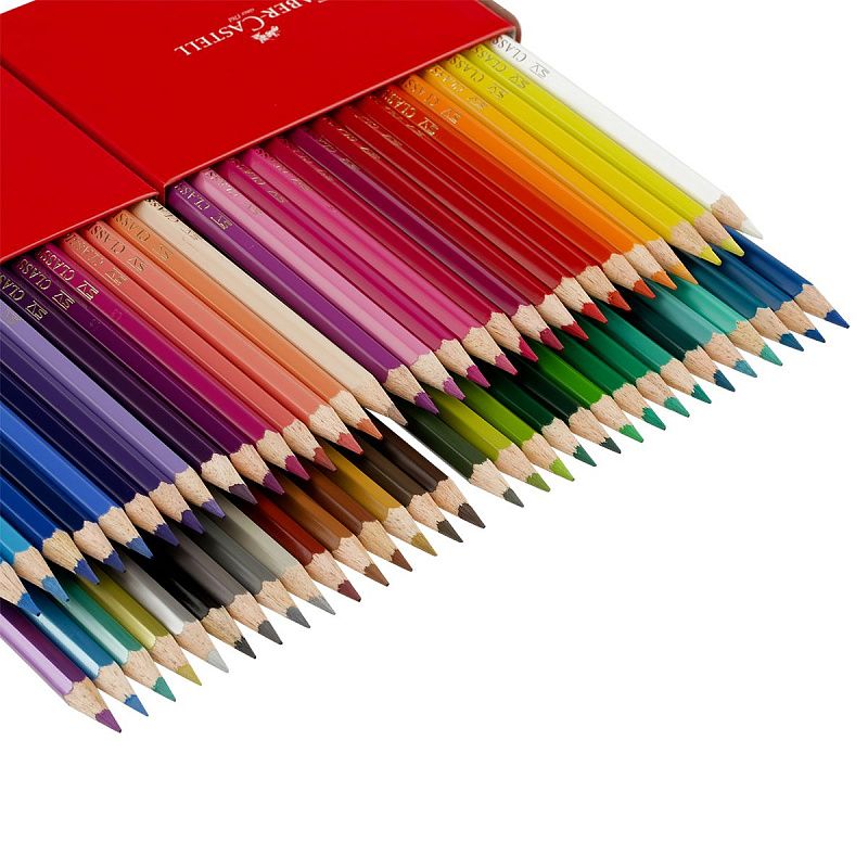 Карандаши цветные Faber-Castell, 60цв., заточен., картон. подставка, европодвес
