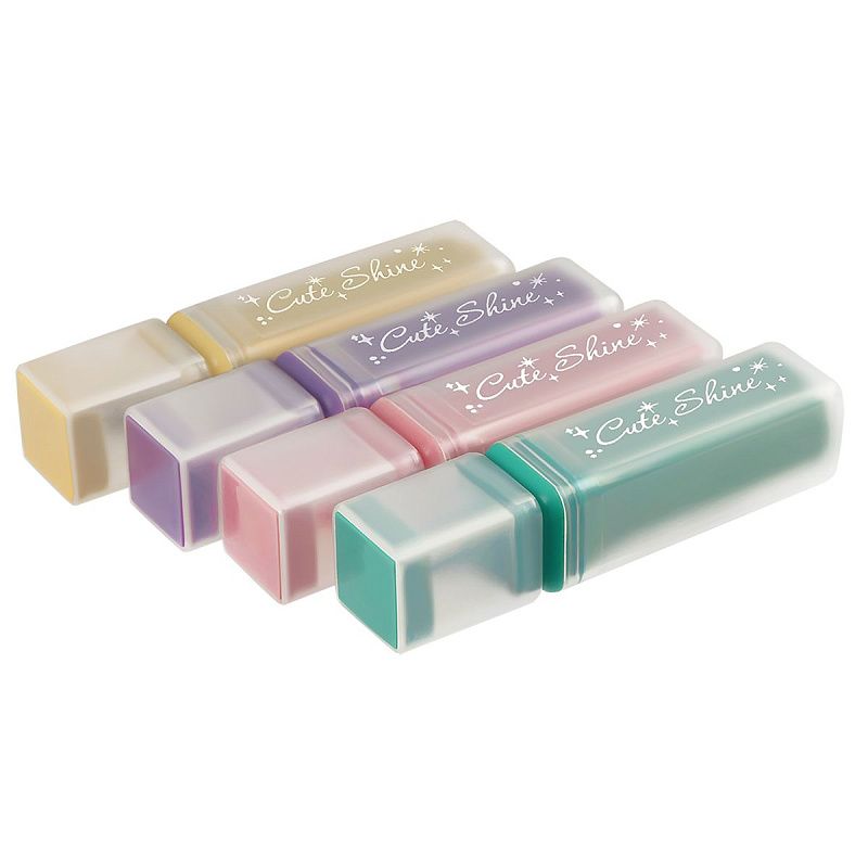 Набор текстовыделителей MESHU "Shiny", 04цв., пастельные цвета c глиттером, 1-5 мм, ПВХ бокс, европодвес 