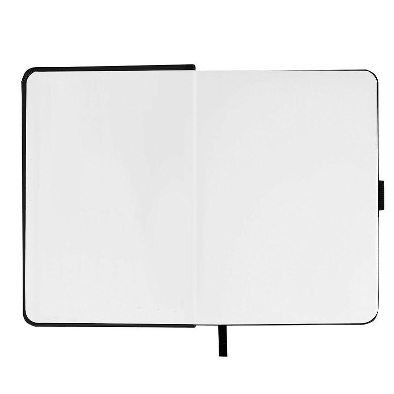 Скетчбук 100л., А5 Гамма "Студия", черный, твердая обложка, на резинке, белая, 110г/м2