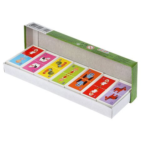 Игра настольная Домино, Умные игры "Синий Трактор", картонная коробка