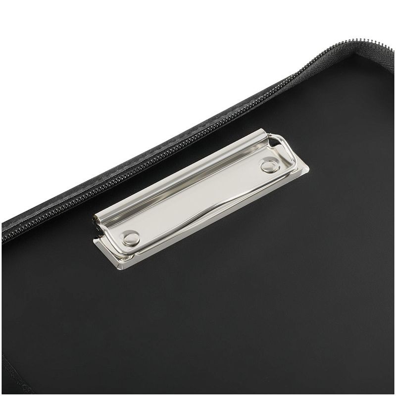 Папка деловая OfficeSpace "Merkury" имп. кожзам., на молнии, блокнот, зажим для бумаг 