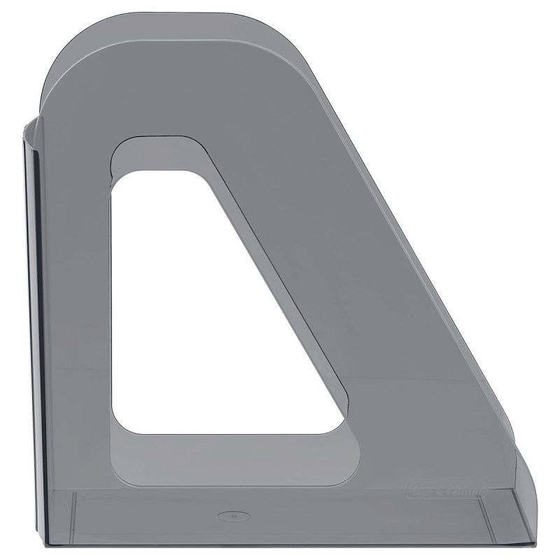 Лоток для бумаг вертикальный СТАММ "Фаворит", тонированный черный, ширина 90мм