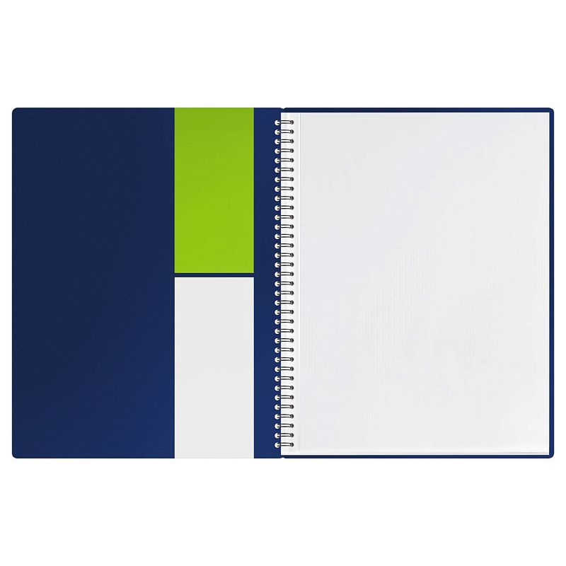 Папка с 40 вкладышами на гребне СТАММ "Диагональ" А4, 21мм, 700мкм, пластик, сапфир 