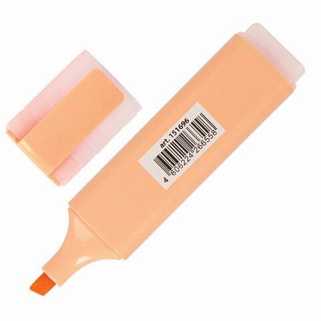 Текстовыделитель BRAUBERG "ORIGINAL PASTEL", ПЕРСИКОВЫЙ, линия 1-5 мм, 151696 