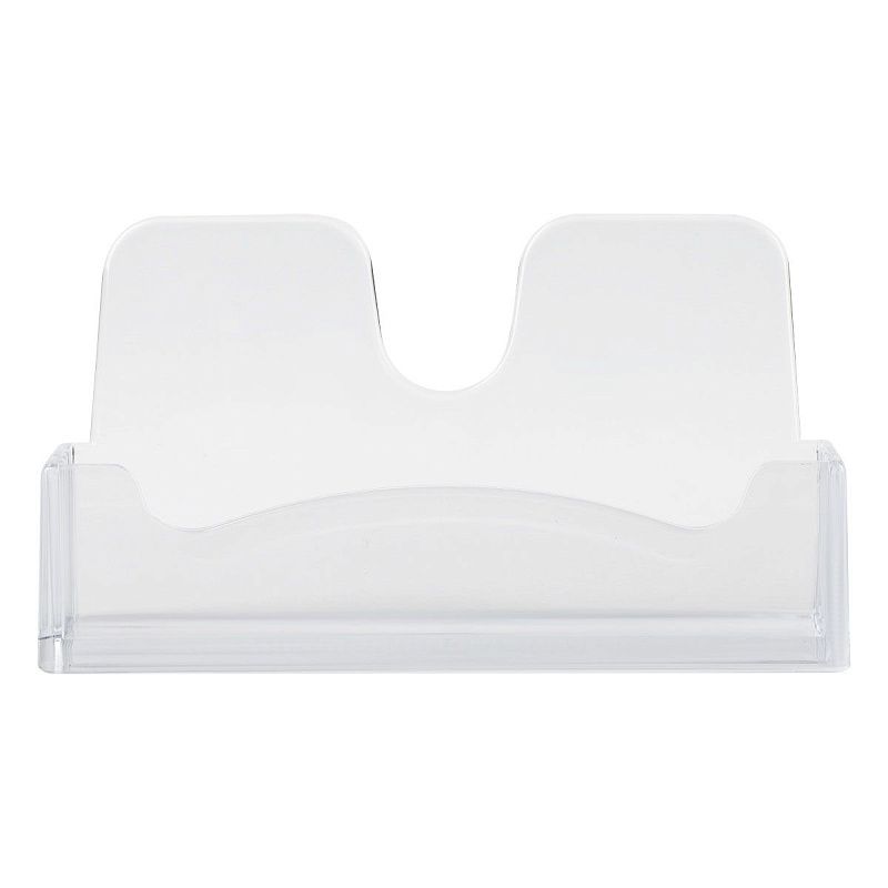 Подставка для визиток настольная СТАММ, 40*100мм, прозрачная