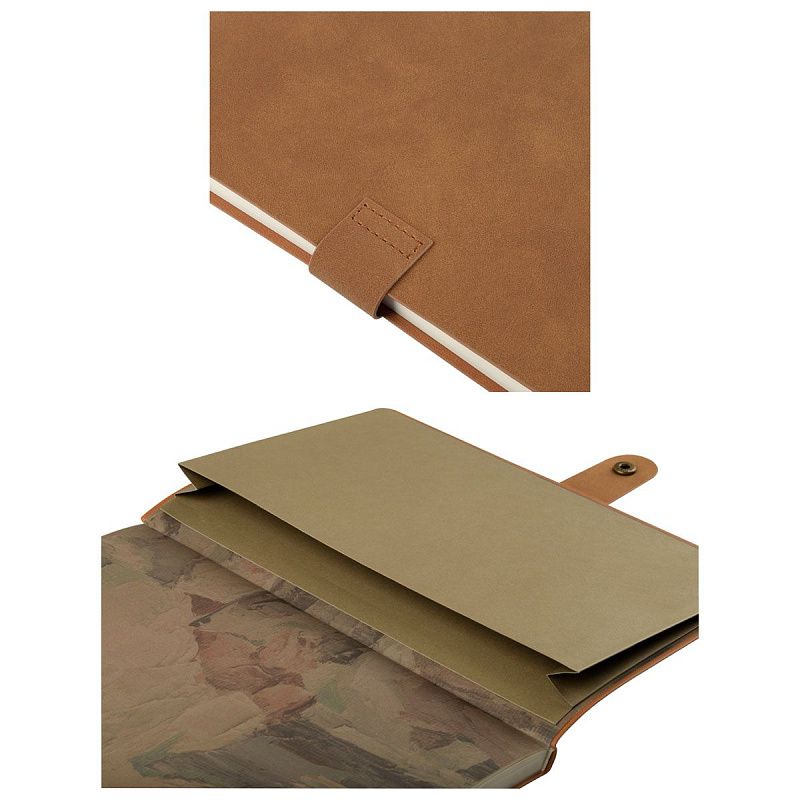 Записная книжка А5 80 л., ЛАЙТ, кожзам, Greenwich Line "Outline. Dream by the sea" с замком, тиснение фольгой, внутренний карман, блок в точку