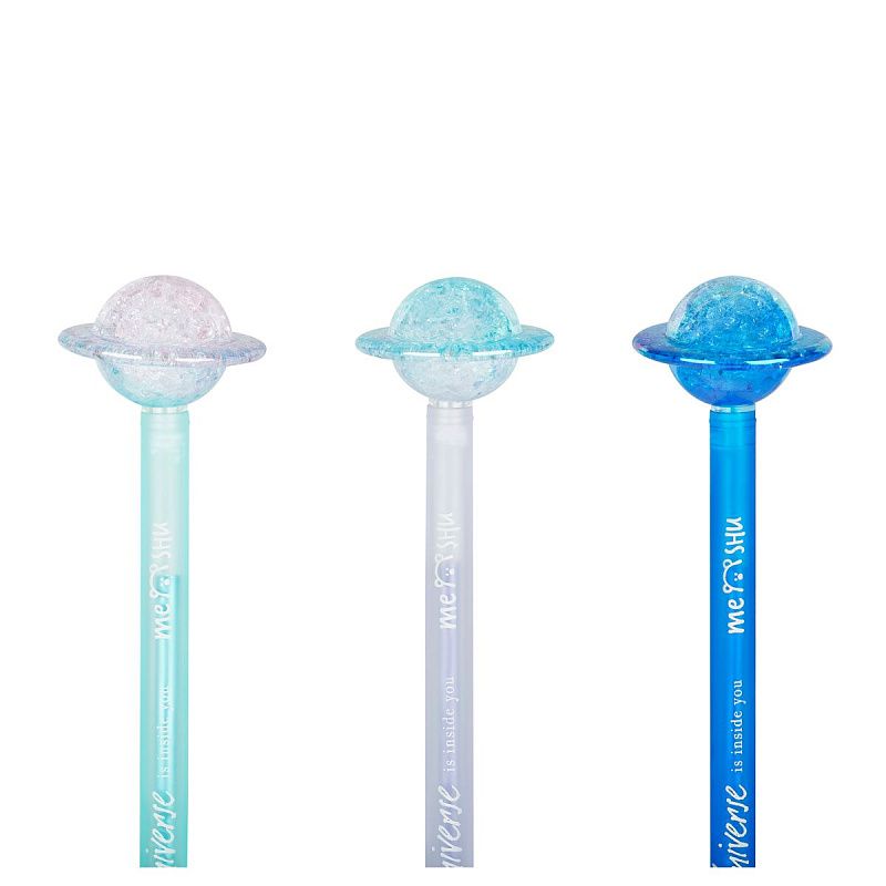 Ручка шариковая MESHU "Planet" синяя, 0,5мм, корпус ассорти 