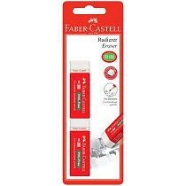 Набор ластиков Faber-Castell "PVC-Free" 2шт., прямоугольный, картон. футляр, в пленке, 63*22*11мм, блистер