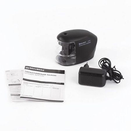 Точилка электрическая BRAUBERG "ORIGINAL", питание 220 В/4 батарейки АА, фрезерный механизм, 227565 