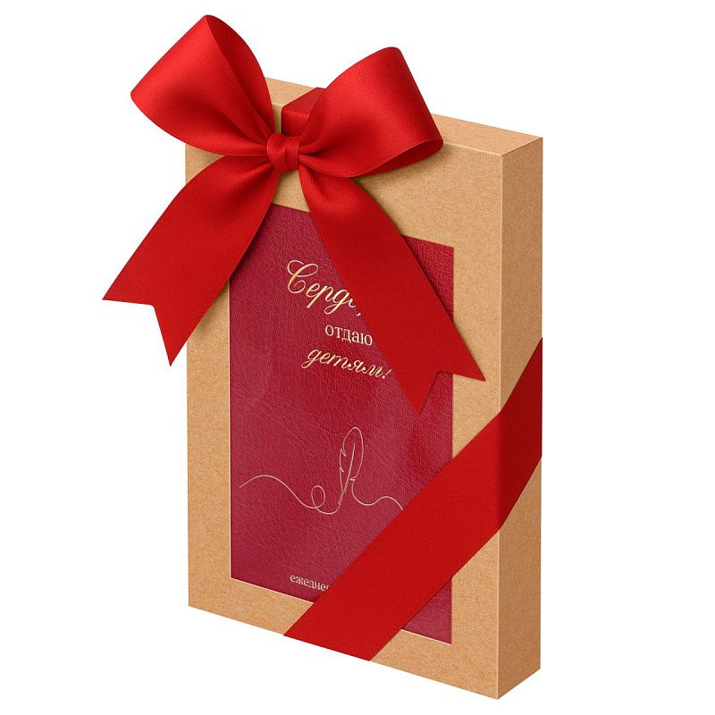 Ежедневник для учителя BG А5 152л., твердый переплет, кожзам, "Лучшему учителю", красный, отд.фольгой, золотой срез