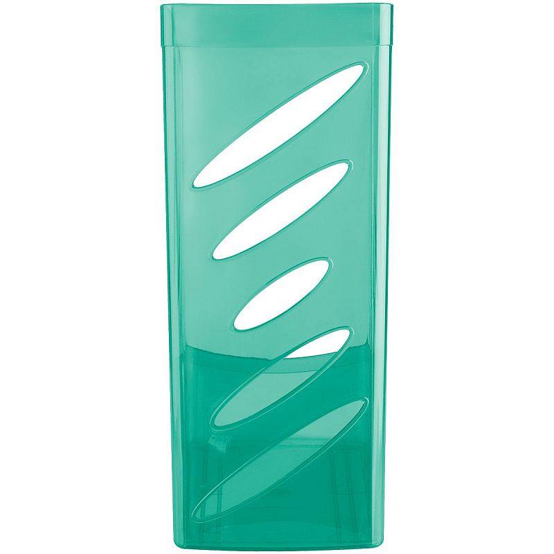 Лоток для бумаг вертикальный СТАММ "Тропик", тонированный мятный, ширина 110мм