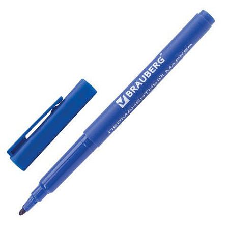 Маркеры перманентные BRAUBERG "CLASSICLine", НАБОР 4 ЦВЕТА, тонкий наконечник 1 мм, 150295 