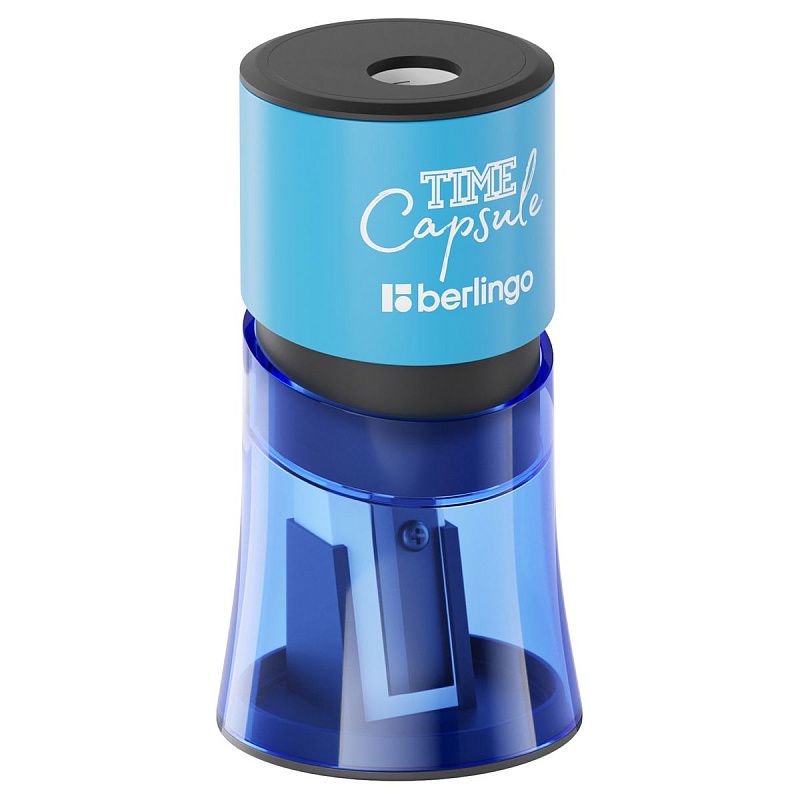 Точилка пластиковая Berlingo "TimeCapsule" 2 отверстия, контейнер, ассорти 